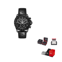 Мужские часы V8 Quartz Movement, 42.5 мм, черный циферблат, корпус из нержавеющей стали, кожаный ремешок Tissot, черный Dial t106.417.36.051.00