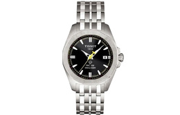 Мужские часы с кинетическим кварцевым механизмом, циферблат 39 мм, браслет из нержавеющей стали Tissot, черный t22.1.589.51 | black
