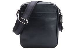 Кожаная наплечная сумка, через плечо Trumpets мужская черная Coach, Set (Bag+Dust Bag) 54782-blk