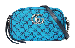 Сумка-фотоаппарат GG Marmont из холста с кожаной окантовкой, маленькая женская сумка через плечо Gucci, Shopping Bag Set(Set+Shopping Bag) 447632-2uzcn-4164