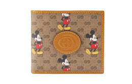 Disney, Collaboration GG Supreme Canvas с кожаным кошельком Regular мужской Ebony/Brown Gucci, Shopping Bag Set(Set+Shopping Bag) 602547-hwubm-8559
