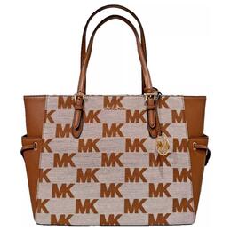 Сумка Gilly Canvas, шоппер, женская большая кожаная коричневая Michael Kors, Set (Bag+Dust Bag) 35s4g2gt7j-luggage