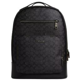 Рюкзак ETHAN Coated Canvas большой мужской charcoal black & black Coach, Set (Bag+Dust Bag) cy832-qbmi5