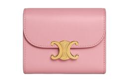 Кошелёк-кардхолдер Triomphe Shiny Calfskin малый женский Rose Celine, Set (Bag+Dust Bag) 10d783dpv-24os