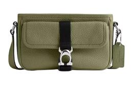 BECK Конверт из коровьей кожи, Сумка через плечо, Небольшая кроссбоди сумка для мужчин Moss Green Coach, Set (Bag+Dust Bag) cm335-mos