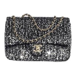 Сумка через плечо с пайетками, женская черная Chanel, Box(Set+Box) as4561-b19438-nafur