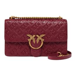 Сумка через плечо LOVE Series из коровьей кожи для женщин, бордовый Pinko, Set (Bag+Dust Bag) 100941-a1yb-y1hq