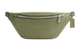 Сумка через плечо League Cow Leather, поясная сумка, большая мужская сумка-банан Moss Green Coach, Set (Bag+Dust Bag) c2291-mos