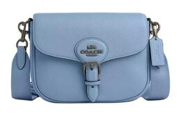 Кожаная сумка-седло Amelia, кожаная сумка через плечо, средняя женская сумка-кроссбоди Coach, Set (Bag+Dust Bag) cp107-qbcfl