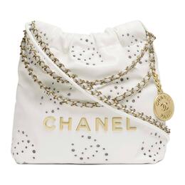 Мини-сумка женская one shoulder из телячьей кожи white Chanel, Gift Set(Set+Box+Shopping Bag) as3980-b19648-10601