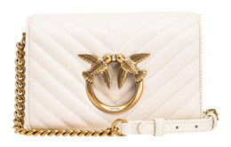 Сумка через плечо Click Series Cow Leather, женская белая Pinko, Set (Bag+Dust Bag) 100067-a0gk-z14q