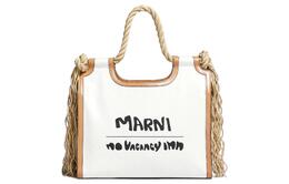 No Vacancy Inn Collaboration хлопковая сумка с коровьей кожей для женщин белый/ Marni, Set (Bag+Dust Bag) bmmp0024u2p5493zo537
