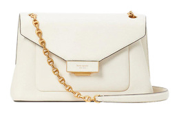 Кожаная сумка-мессенджер, кроссбоди, наплечная сумка Women's Cream White Kate Spade, Set (Bag+Dust Bag) k9916-100