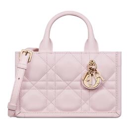 Сумка BookTote из телячьей кожи, шоппер, сумка через плечо, кроссбоди, женская мини-сумка светло-розовый Christian Dior, Set (Bag+Dust Bag) s5573owhp-m09n