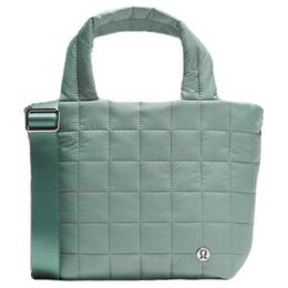 Квилтед нейлоновая тоут сумка, шоппинг сумка, маленькая женская сумка Lululemon, зеленый lw9fn8s-026458 | green