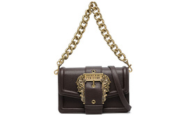 Полиуретановая портативная сумка кроссбоди, женская наплечная сумка brown Versace, Set (Bag+Dust Bag) 75va4bfczs413741