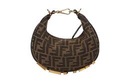 Полиамидная поясная сумка мини женская brown Fendi, Set (Bag+Dust Bag) 8bs081-alp3-f1mat