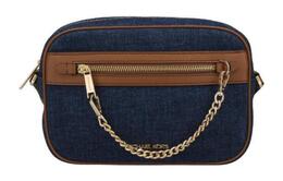 Джинсовая сумка через плечо с кожаными вставками, женская Michael Kors, Set (Bag+Dust Bag) 35f2gttc9c-indigo