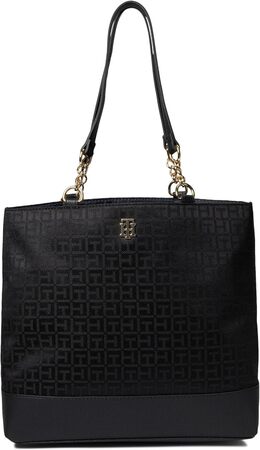 Сумка-тоут Tommy Hilfiger Joy II Square Monogram Jacquard, Black Tonal b0cnsh4m22 | black tonal