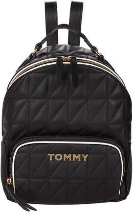Рюкзак Tommy Hilfiger Emma - стеганый ПВХ, черный/белый, один размер, Black/White b0d54b19cy | black/white