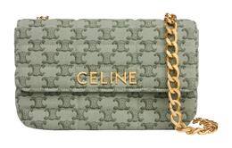 Мателласовый монохромный кроссбоди, женская сумка через плечо Khaki Green Celine, Set (Bag+Dust Bag) 111272ez9-15kh