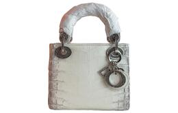 Сумка из крокодиловой кожи женская, Tote Bag, Shopping Bag, мини-кроссбоди белая Christian Dior, Box(Set+Box) m505spchf