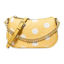 Сумка Carmela через плечо из искусственной кожи, маленькая женская, chrysanthemum yellow & white Michael Kors, Set (Bag+Dust Bag) 35s5g1qc1n-daisyyellow