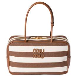 Бью Хлопок с Полиэстером Женская Сумка коричневый и Натуральный Miu Miu, Set (Bag+Dust Bag) 5bb163_2ibb_f0966_v_ooo