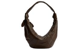 Сумка-круассан из овчины, сумка-круассан, сумка-круассан, женская сумка через плечо dark smoke gray Lemaire, Set (Bag+Dust Bag) bg0071-ll095-501