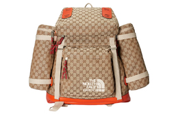 Рюкзак The North Face Collaboration Collection Canvas Unisex Ebony/Beige/Orange Gucci, Set (Bag+Dust Bag) 650294-gy5tn-8893