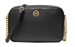 Кожаная наплечная сумка Fulton, большая кроссбоди для женщин black Michael Kors, Set (Bag+Dust Bag) 35s7gftc3l-black