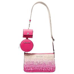 Сумка кроссбейл Jet Set из соломки малая женская Dragon Fruit Michael Kors, Set (Bag) 35s5stvc1w-dragonfruit
