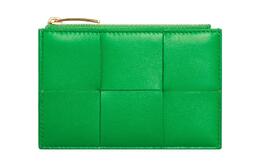 Кошелек для карт из овчины и коровьей кожи унисекс Parrot Green Bottega Veneta, Set (Bag+Dust Bag) 651393vcqc43722