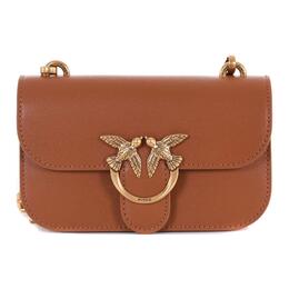 Коричневая женская сумка через плечо из телячьей кожи Pinko, Set (Bag+Dust Bag) 1p22u0-y5h7-l58q