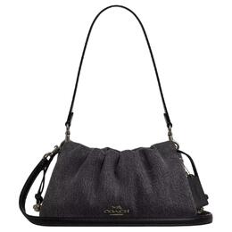 Джинсовая сумка Faye Denim через плечо, средняя женская, цвет washed gray Coach, Set (Bag+Dust Bag) cak37-qbwad