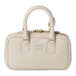 Сумка Arcadie Series Leather Handbag Mini женская белая Miu Miu, Gift Set(Set+Box+Shopping Bag) 5bp088_2cr3_f0k74_v_ooo