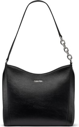 Сумка-хобо через плечо Calvin Klein Nova Chain, Black/Silver Solid b0dyydxbbx | black/silver solid