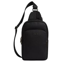 Кожаная сумка-слинг ETHAN Trumpets мужская black Coach, Set (Bag+Dust Bag) cy833-qbbk