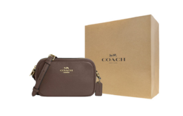 Кожаная сумка Jamie для фотоаппарата, мини-сумка через плечо для женщин Brown Coach, Gift Box Set (Set+желтый Box) cq875-imv2r