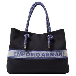 Хлопковая наплечная сумка Regular Unisex Black Emporio Armani, Set (Bag+Dust Bag) ew000360af14787ub081