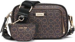 Сумка-органайзер для фотоаппарата Calvin Klein Zulle Crossbody, Brown/Khaki/Black b0ftk75r9t | brown/khaki/black