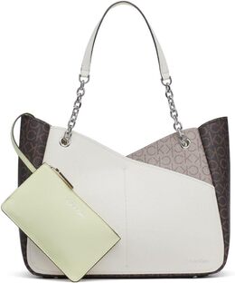 Женская сумка-тоут Calvin Klein Zoe Chain Tote от Calvin Klein, Brown/Khaki/Endive b0fttlwx7h | brown/khaki/endive