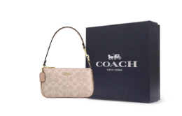 Сумка через плечо Nolita Coated Canvas малая женская beige Coach, Gift Box Set (Set+черный Box) cy236-imxi9