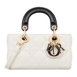 Женская мини-сумка Lady D Joy Lambskin One Shoulder белая Christian Dior, Set (Bag+Dust Bag) s0910onjc-m941