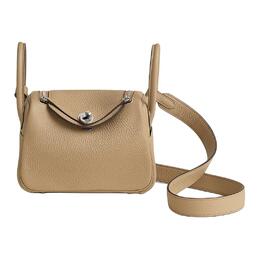 Сумка кросс-боди мини lindy clemence bullock leather женская s2 trench coat beige Hermes, K Stamp h085956cks2