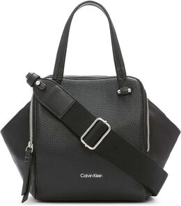 Мини-сумка-сэтчел Calvin Klein Marble с тремя отделениями, Black/Silver b0d91b3wjm | black/silver