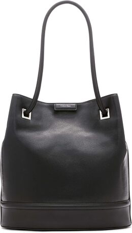 Женская сумка-тоут Calvin Klein Ash - North/South, веганская кожа, 2 кармана, Black/Silver b0dyyggs3m | black/silver