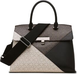 Сумка Calvin Klein Becky Turn Lock, Black/Brown/Khaki/Vanilla/Khaki b0ftkkwyk9 | black/brown/khaki/vanilla/khaki