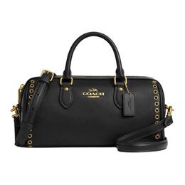 Гладкая кожаная женская сумка через плечо Medium черная Coach, Set (Bag+Dust Bag) cy644-b4/bk