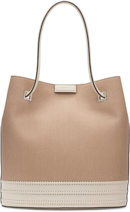 Женская сумка-тоут Calvin Klein Ash - North/South, веганская кожа, 2 кармана, Natural/White Canvas b0dyyggs3m | natural/white canvas